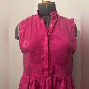 Women’s vintage fushia sleeveless shirt dress